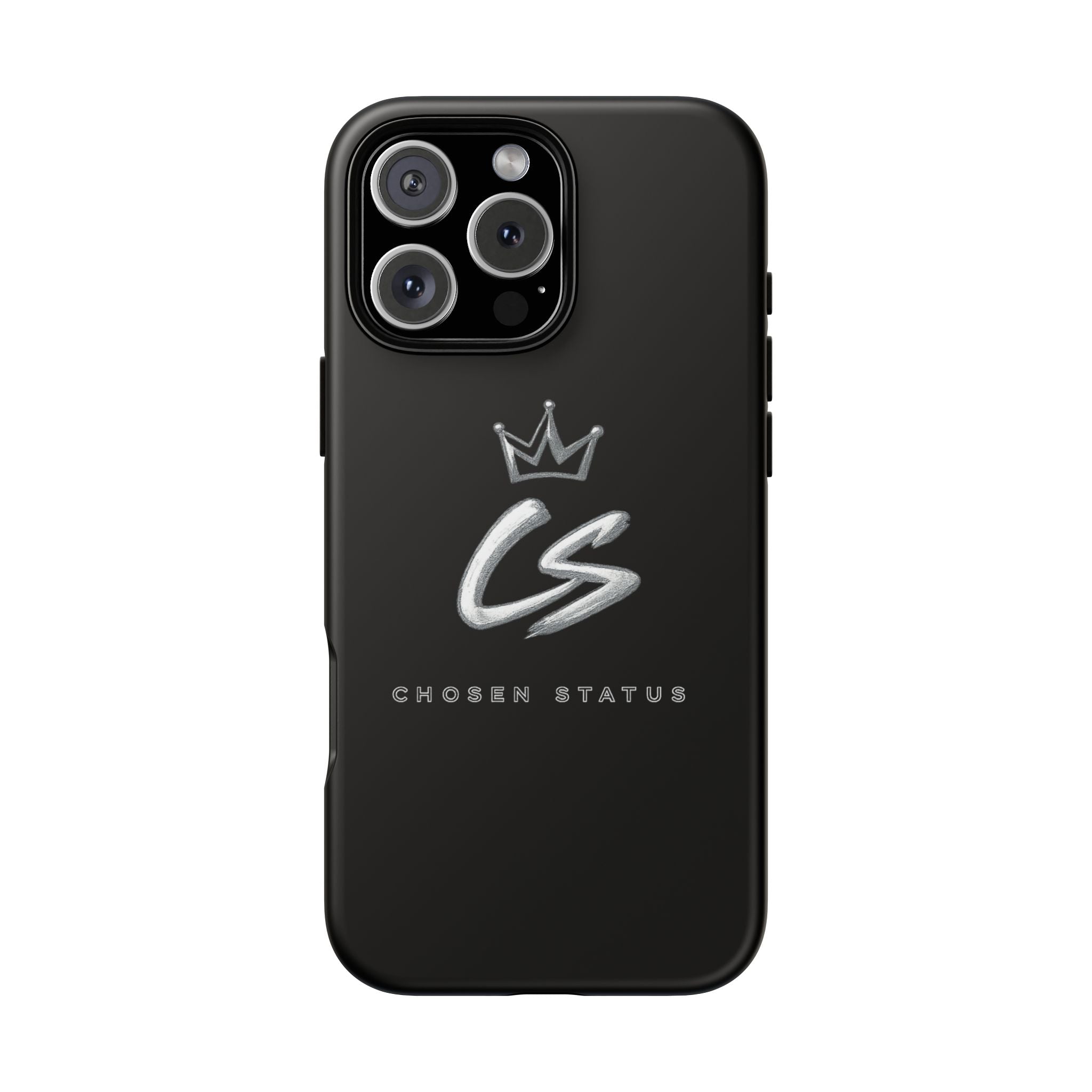 Tough Cases • 'Chosen Status' Tough Phone Case – Black Protective iPhone Cover with CS Crown Logo