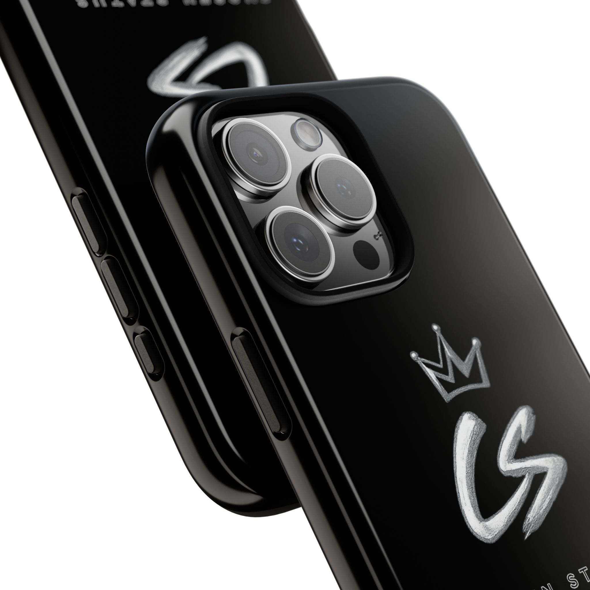 Tough Cases • 'Chosen Status' Tough Phone Case – Black Protective iPhone Cover with CS Crown Logo